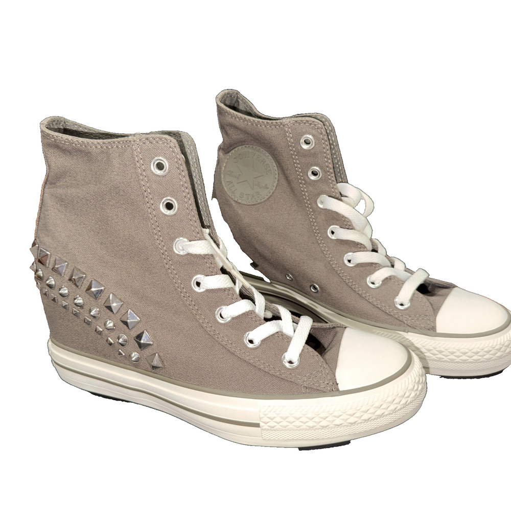 Converse Hidden Wedge Platform Plus Hi Studded Sneakers Women 9